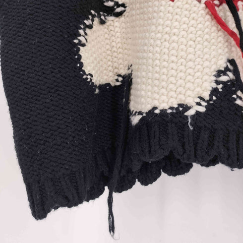 ザラ ZARA タートルネック フリンジ フラワー アクリル ニット ベスト レディース import:M