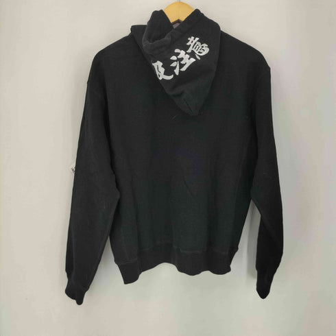 ザブラックアイパッチ THE BLACK EYE PATCH handle with care label hoodie 取扱注意 刺繍パーカー メンズ JPN:S