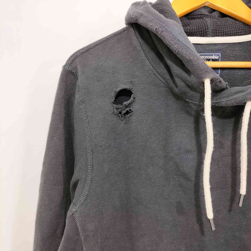 アバクロンビーアンドフィッチ Abercrombie & Fitch Y2K パンク ダメージ グランジ プルオーバーパーカー メンズ import:M