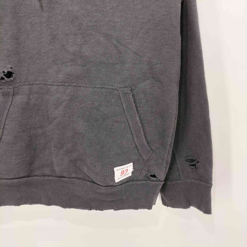 アバクロンビーアンドフィッチ Abercrombie & Fitch Y2K パンク ダメージ グランジ プルオーバーパーカー メンズ import:M