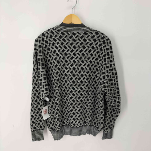 pronto-umo MADE IN ITALY レーヨン混 総柄コットンニット メンズ import:L