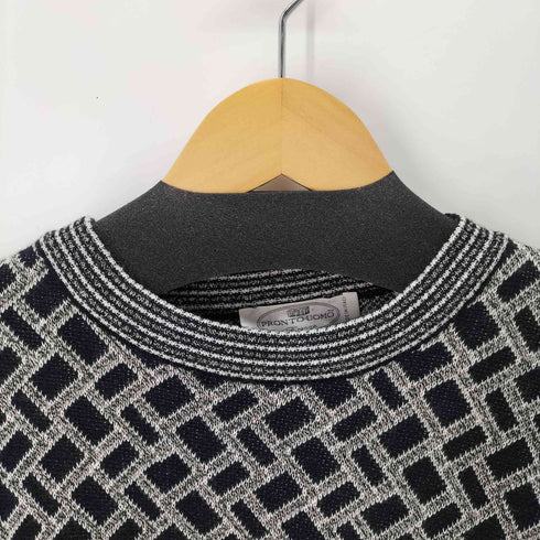 pronto-umo MADE IN ITALY レーヨン混 総柄コットンニット メンズ import:L
