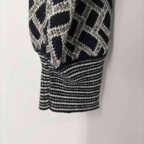 pronto-umo MADE IN ITALY レーヨン混 総柄コットンニット メンズ import:L