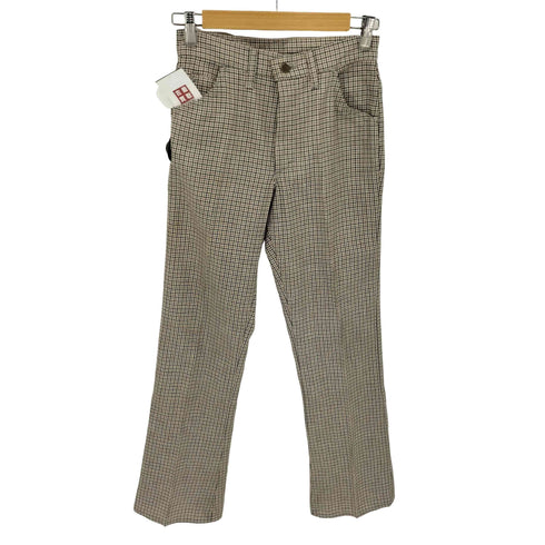 リー Lee 42TALON MADE IN USA 70S~80S 千鳥格子 フレアパンツ ブーツカット レディース