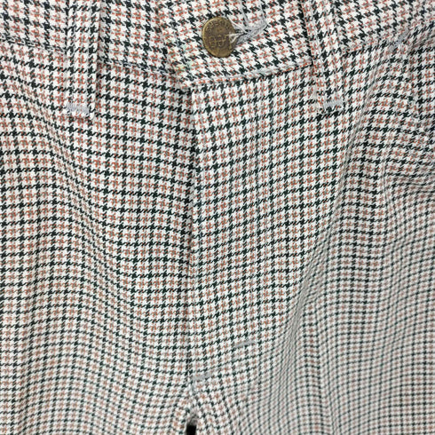 リー Lee 42TALON MADE IN USA 70S~80S 千鳥格子 フレアパンツ ブーツカット レディース