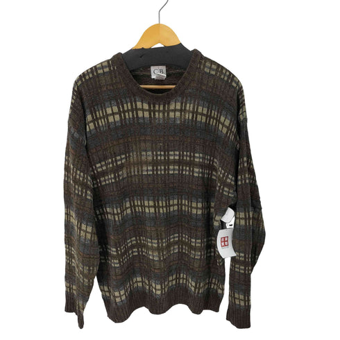 ジェフリービーン GEOFFREY BEENE 90S レーヨン混 総柄アクリルニット メンズ import:L