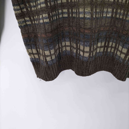 ジェフリービーン GEOFFREY BEENE 90S レーヨン混 総柄アクリルニット メンズ import:L