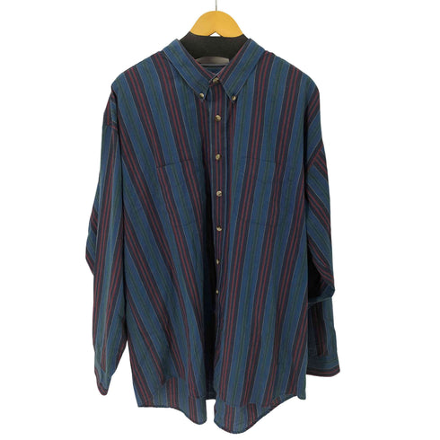 ヴァンヒューゼン VAN HEUSEN 00-90S BD L/S ストライプシャツ メンズ XXLT
