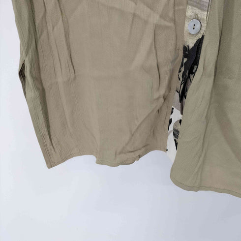 ヒョウ柄切替デザイン L/S シャツ レディース import:S