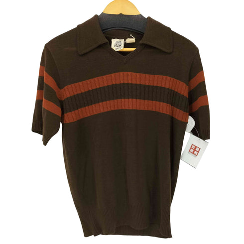 ケニントン kennington 70S ボーダー S/S ニットポロ メンズ