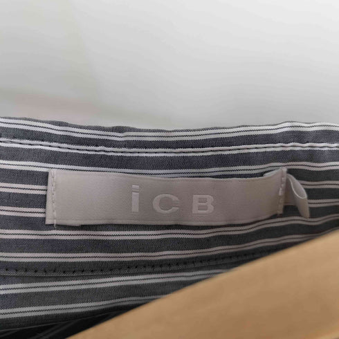 アイシービー ICB ストライプソフトブロード マルチWAYシャツ レディース 4