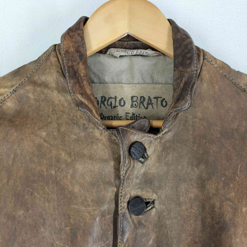 ジョルジオブラット Giorgio Brato イタリア製 シープスキン リアルレザージャケット メンズ EUR:48