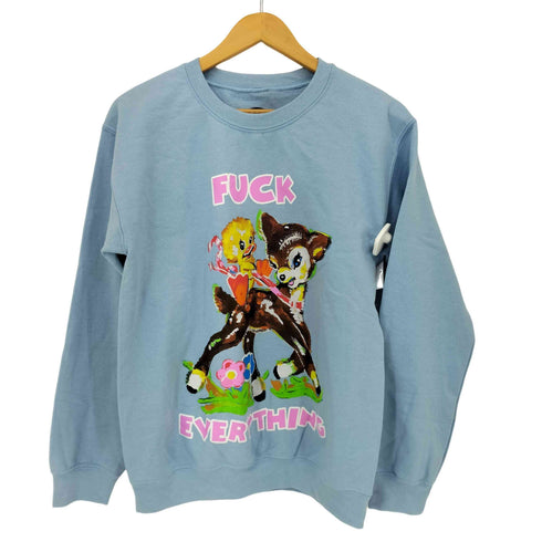パラダイスニューヨーク PARADISE NYC Fuck Everything Crew - Light Blue メンズ import:S