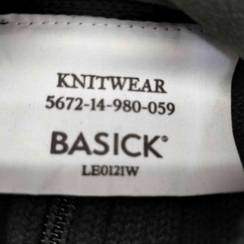 BASICKS KNITWEAR ハーフジップS/Sニット メンズ JPN:S