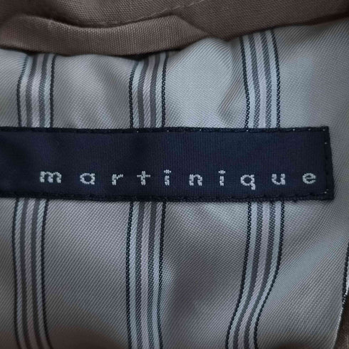 マルティニーク martinique レーヨンリネン ロング ステンカラーコート レディース