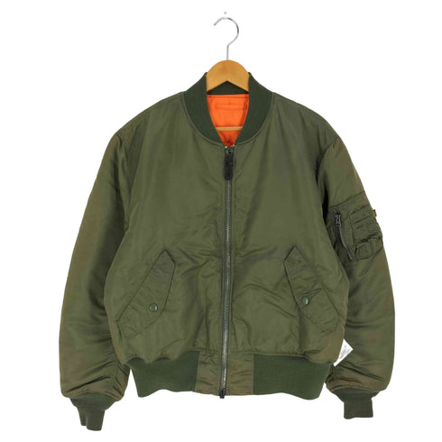 アルファインダストリーズ ALPHA INDUSTRIES バックロゴ リバーシブル MA-1 MA1 フライトジャケット メンズ import:L