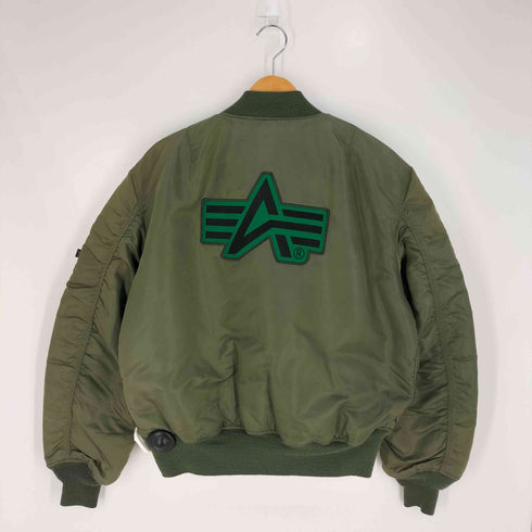 アルファインダストリーズ ALPHA INDUSTRIES バックロゴ リバーシブル MA-1 MA1 フライトジャケット メンズ import:L