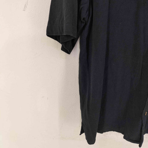vintage silk ハニカム シルク オープンカラー S/S シャツ メンズ import:XL