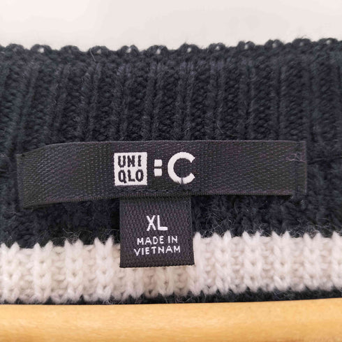 ユニクロシー UNIQLO:C ボーダーVネックショートセーター レディース JPN:XL