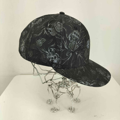 ヨウジヤマモト Yohji Yamamoto 59FIFTY キャップ スカル&ローズプリント メンズ 7 7/8