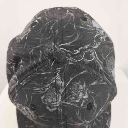 ヨウジヤマモト Yohji Yamamoto 59FIFTY キャップ スカル&ローズプリント メンズ 7 7/8