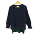 SALT+JAPAN 19AW ツートン Vネック スリットニット レディース 38
