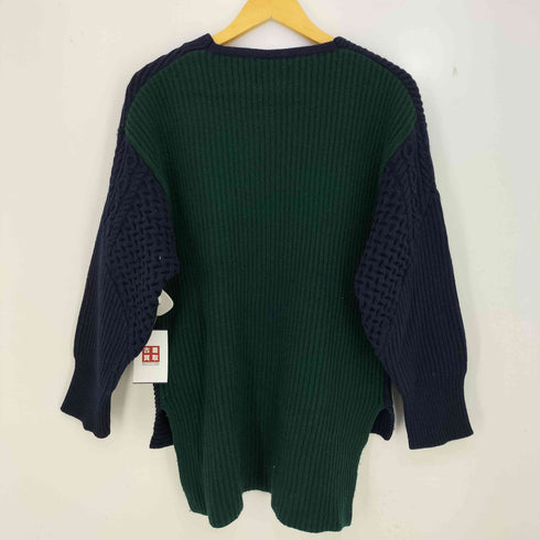 SALT+JAPAN 19AW ツートン Vネック スリットニット レディース 38