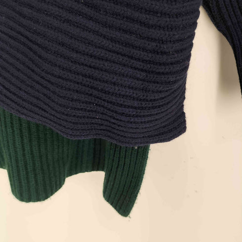 SALT+JAPAN 19AW ツートン Vネック スリットニット レディース 38