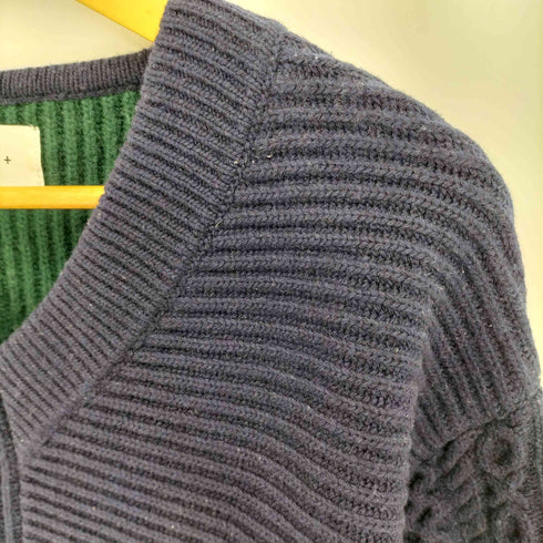 SALT+JAPAN 19AW ツートン Vネック スリットニット レディース 38