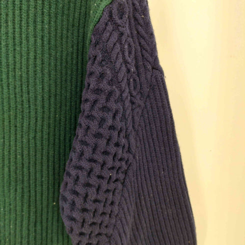 SALT+JAPAN 19AW ツートン Vネック スリットニット レディース 38
