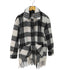 ザラ ZARA アクリル混フリンジチェックシャツジャケット レディース import:S