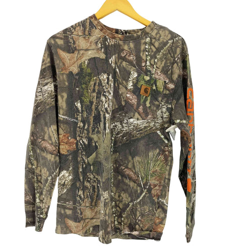 カーハート Carhartt CAMO SLEEVE LOGO L/S TEE MOSSY OA メンズ JPN:S