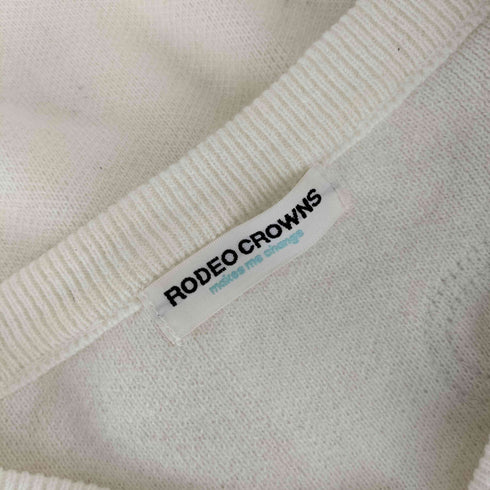 ロデオクラウンズ RODEO CROWNS 21AW ニットデニムポケットVネックワンピース レディース FREE