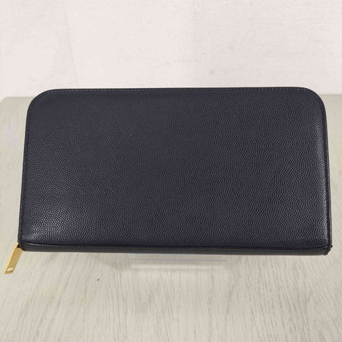 サンローランパリ SAINT LAURENT PARIS Deep Marine Leather Zip-around Wallet ラウンドファスナー長財布 メンズ
