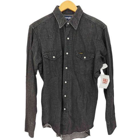 ラングラー Wrangler REGULAR FIT 80S 先染め ブラックデニムウエスタンシャツ 15 1/2 メンズ 15 1/2
