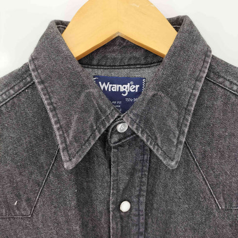 ラングラー Wrangler REGULAR FIT 80S 先染め ブラックデニムウエスタンシャツ 15 1/2 メンズ 15 1/2