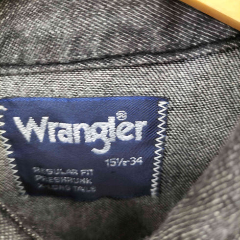 ラングラー Wrangler REGULAR FIT 80S 先染め ブラックデニムウエスタンシャツ 15 1/2 メンズ 15 1/2