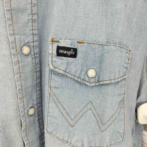 ラングラー Wrangler 90S デニムシャンブレー ウエスタンシャツ メンズ