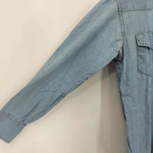 ラングラー Wrangler 90S デニムシャンブレー ウエスタンシャツ メンズ