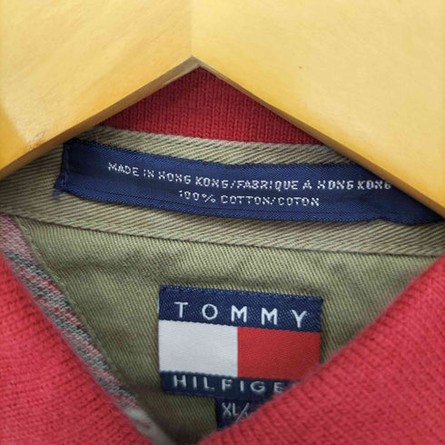 トミーヒルフィガー TOMMY HILFIGER 90S タータンチェック L/S ポロシャツ メンズ JPN:XL