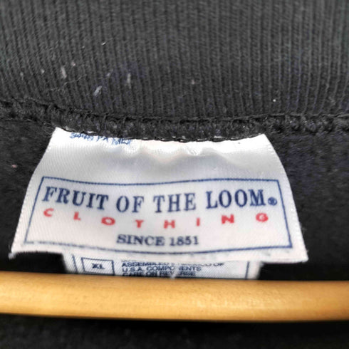 フルーツオブザルーム FRUIT OF THE LOOM 00S ラグランスウェット ブラック メンズ import:XL