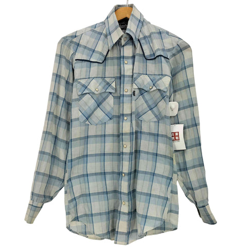 リーバイス Levis 70s REGULAR FIT ラメ チェック ウエスタンシャツ メンズ JPN:S