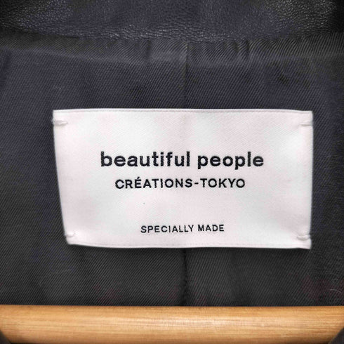 ビューティフルピープル beautiful people ラムレザーダブルライダースジャケット レディース 150