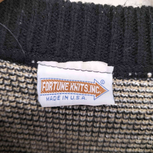 FORTUNE KNITS INC USA製 ラメ加工クルーネックニット レディース
