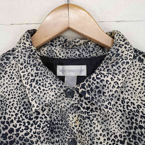 ワシントン worthington レオパード柄開襟シャツジャケット レディース JPN:L