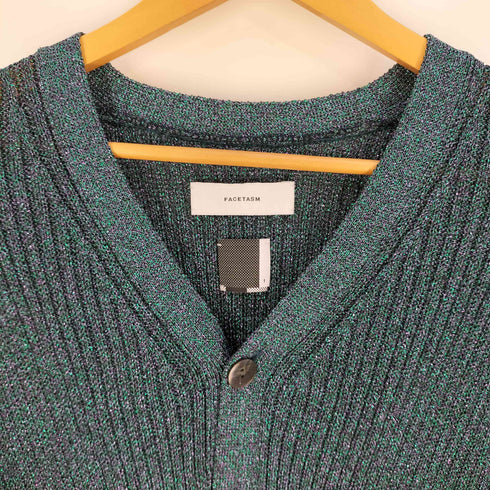 ファセッタズム FACETASM メランジ メッシュ ダメージ ニットカーディガン メンズ JPN:1