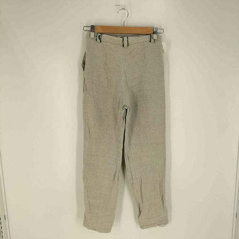 RS WOMENS WEAR イタリア製 OPTIジッパー 2タック リネンレーヨン パンツ レディース