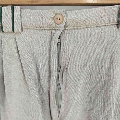 RS WOMENS WEAR イタリア製 OPTIジッパー 2タック リネンレーヨン パンツ レディース