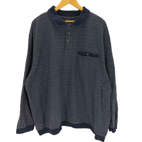 CANYONRIDGE 総柄ロングスリーブポロシャツ メンズ 3XL