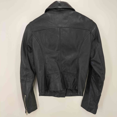 ザラ ZARA ラムレザー ダブルライダースジャケット レディース XS